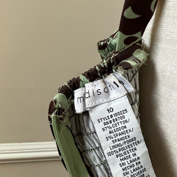 Madison Leigh - Summer to Autumn Brown and Mint Green Dress - Picture 9 of 9